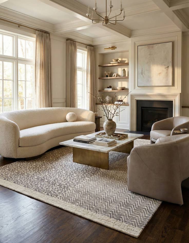 Detail image of 8' 10 x 12' 2  Hand Knotted Darya Wool Rug