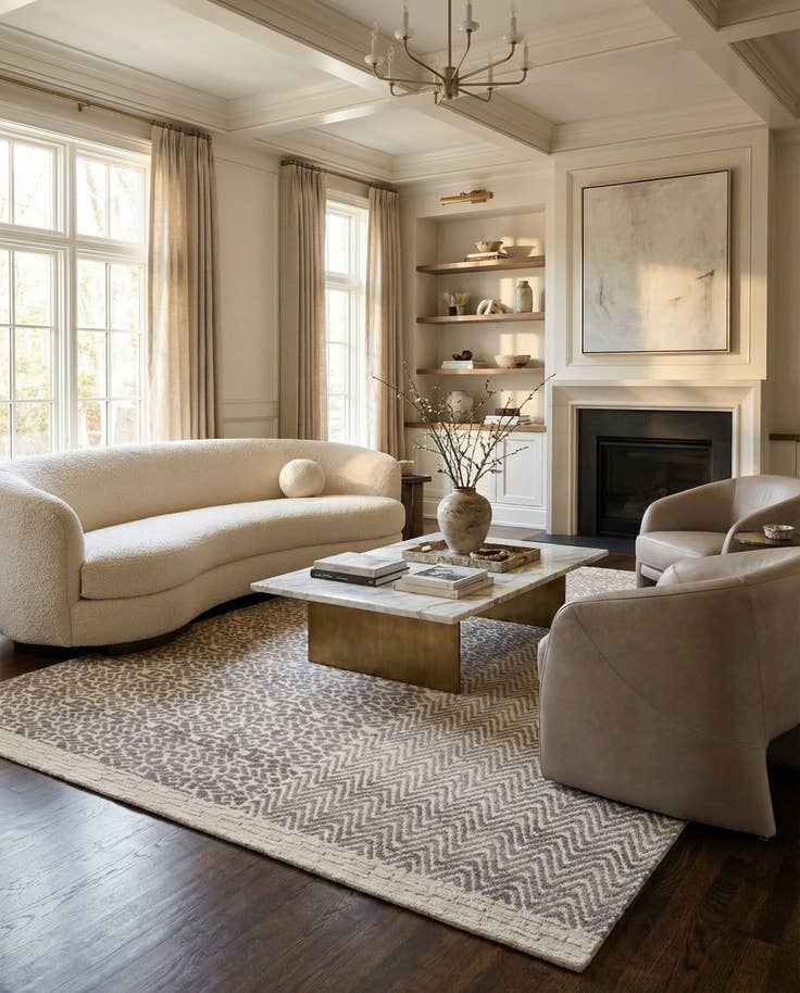 Detail image of 8' 10 x 12' 2 Hand Knotted Darya Wool Rug