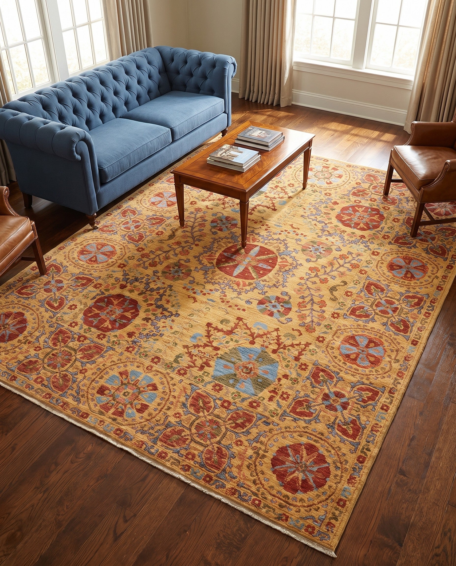 6' 7 x 8' 7 Hand Knotted Ariana Ziegler Oriental Rug