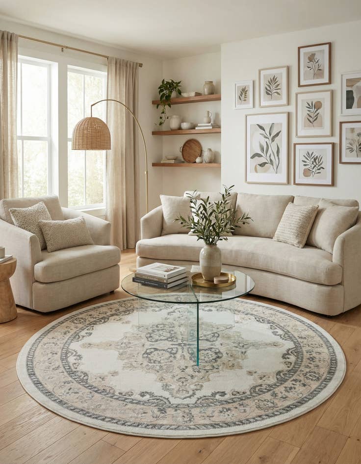 Detail image of 7' 10 x 7' 10 Parker Round Rug