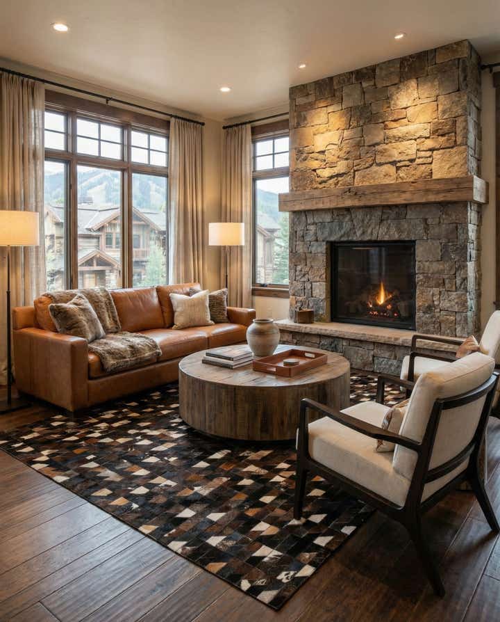 5' 1 x 7' 10 Cowhide - Patchwork Rug