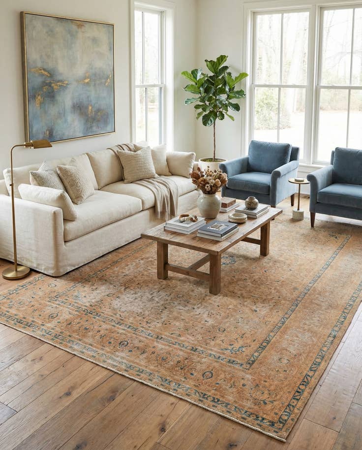 Detail image of 7' 8 x 11' 2 Hand Knotted Ultra Vintage Persian Wool Rug