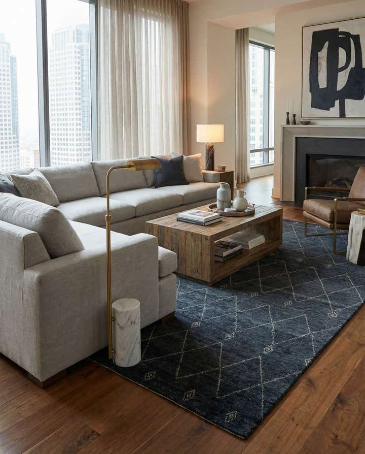 9' 3 x 12' 4 Hand Knotted Darya Wool Rug