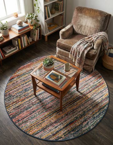 4' x 4' Gemstone Round Rug