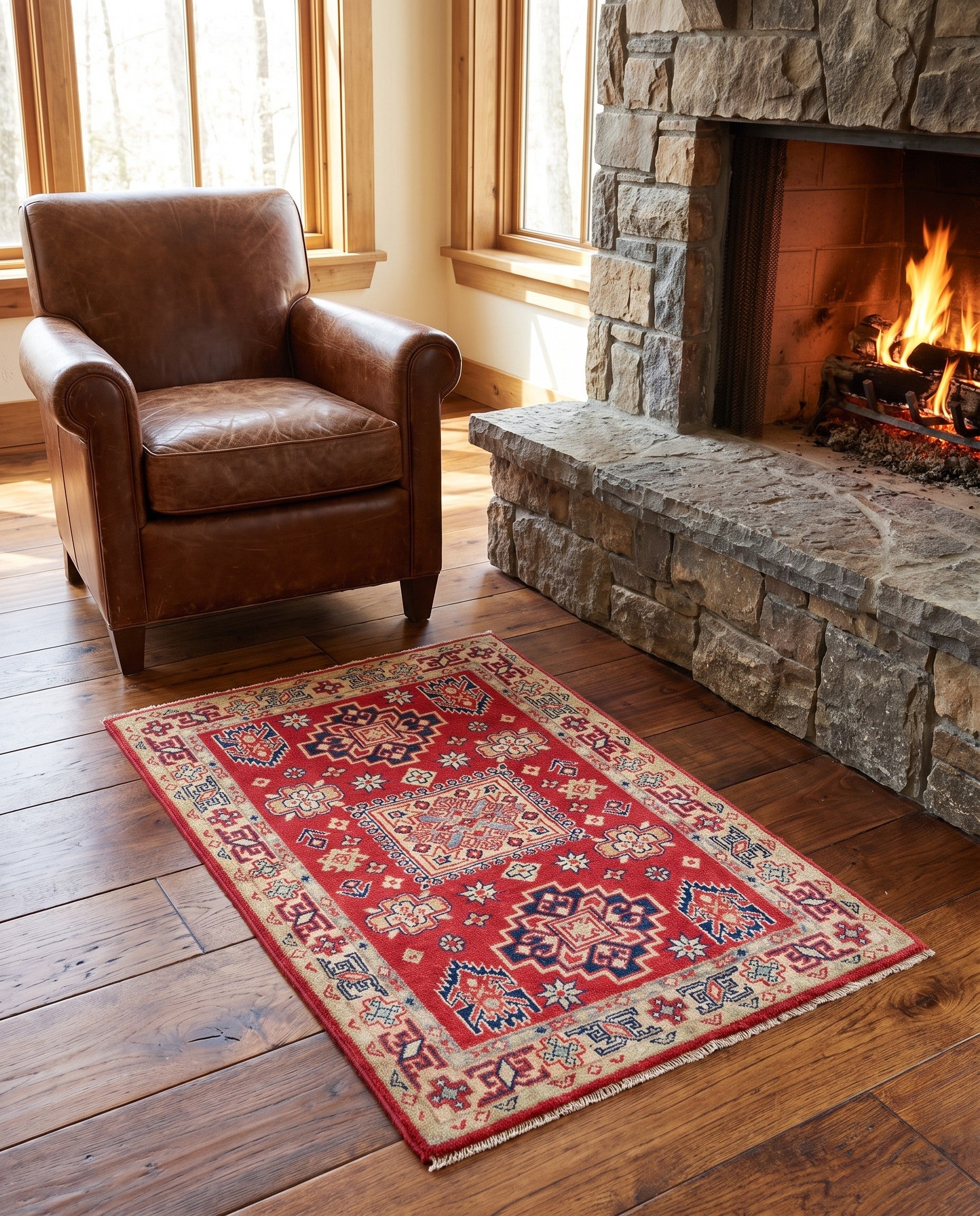 2' 8 x 4' 2 Hand Knotted Kazak Rug