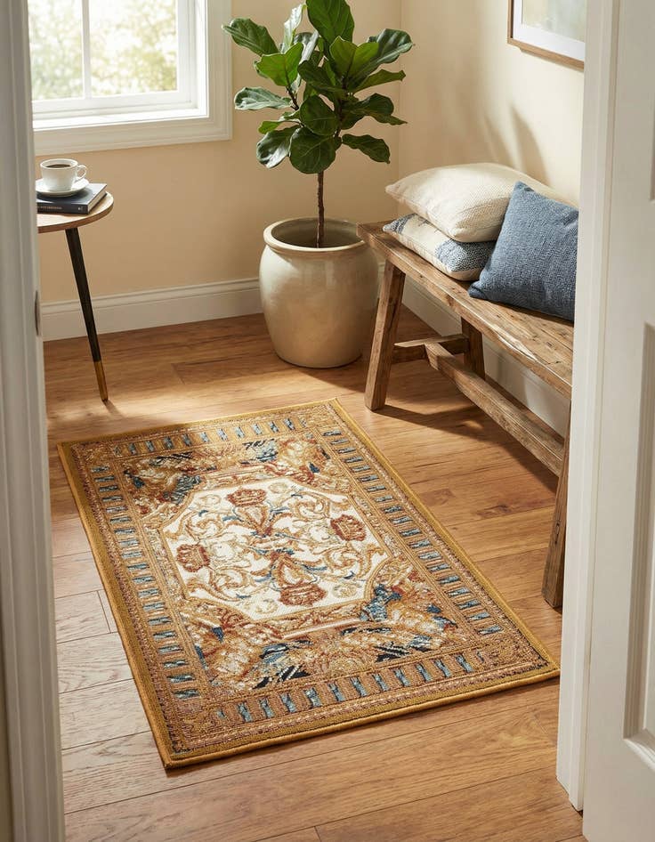 Detail image of 2' x 3' Easy-Clean Traditional Indoor / Outdoor Rug