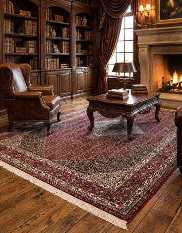 6' 4 x 10' 5 Hand Knotted Bidjar Oriental Wool Rug