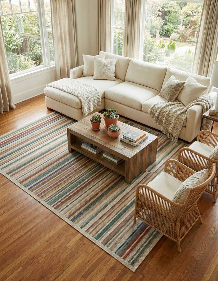 Detail image of 10' x 13'  Washable Baja Indoor / Outdoor Rug