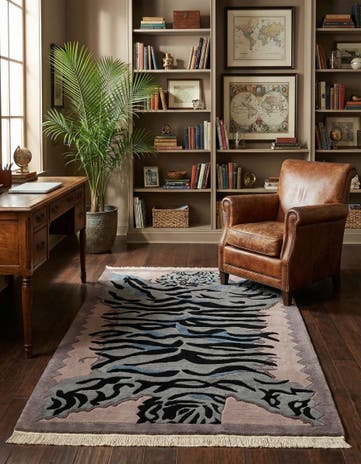 4' x 5' 10 Hand Knotted Nepal Wool Rug