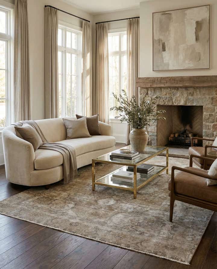 6' 8 x 9' 4 Hand Knotted Ultra Vintage Persian Wool Rug