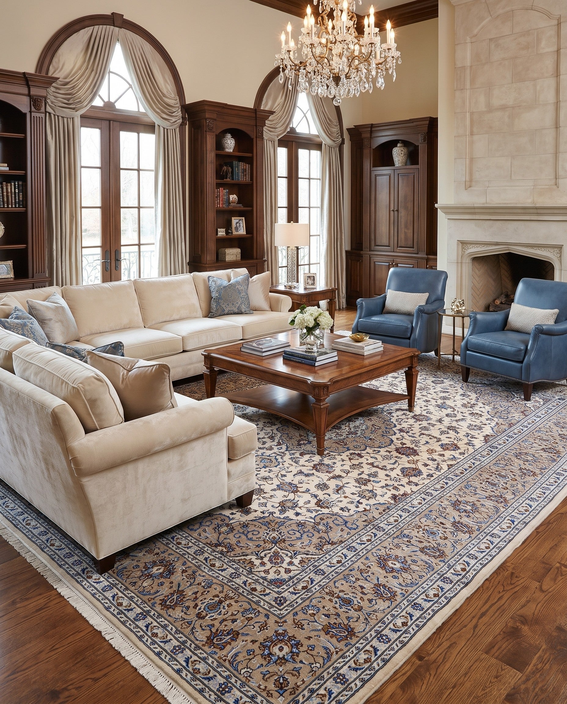 8' x 11' 3 Kashan Rug