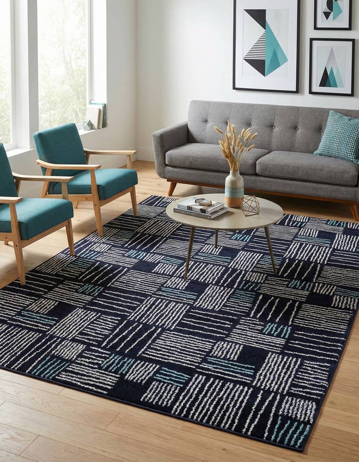 Detail image of 5' 3 x 8' Hanahan Rug