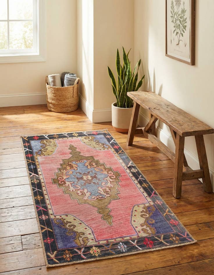 Detail image of 2' x 4' Washable Timeless Runner Rug