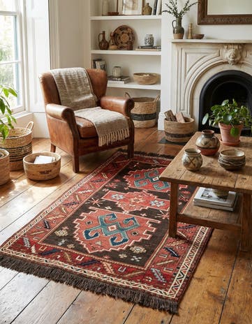 4' 4 x 6' 6 Hand Knotted Anatolian Wool Rug