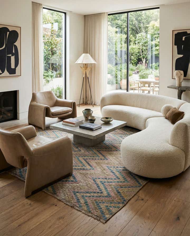 10' 5 x 12' 6 Hand Woven Kilim Modern Wool Rug