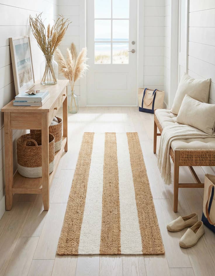 Detail image of  2' x 6' 1  Hand Woven Jill Zarin Hamptons Runner Rug