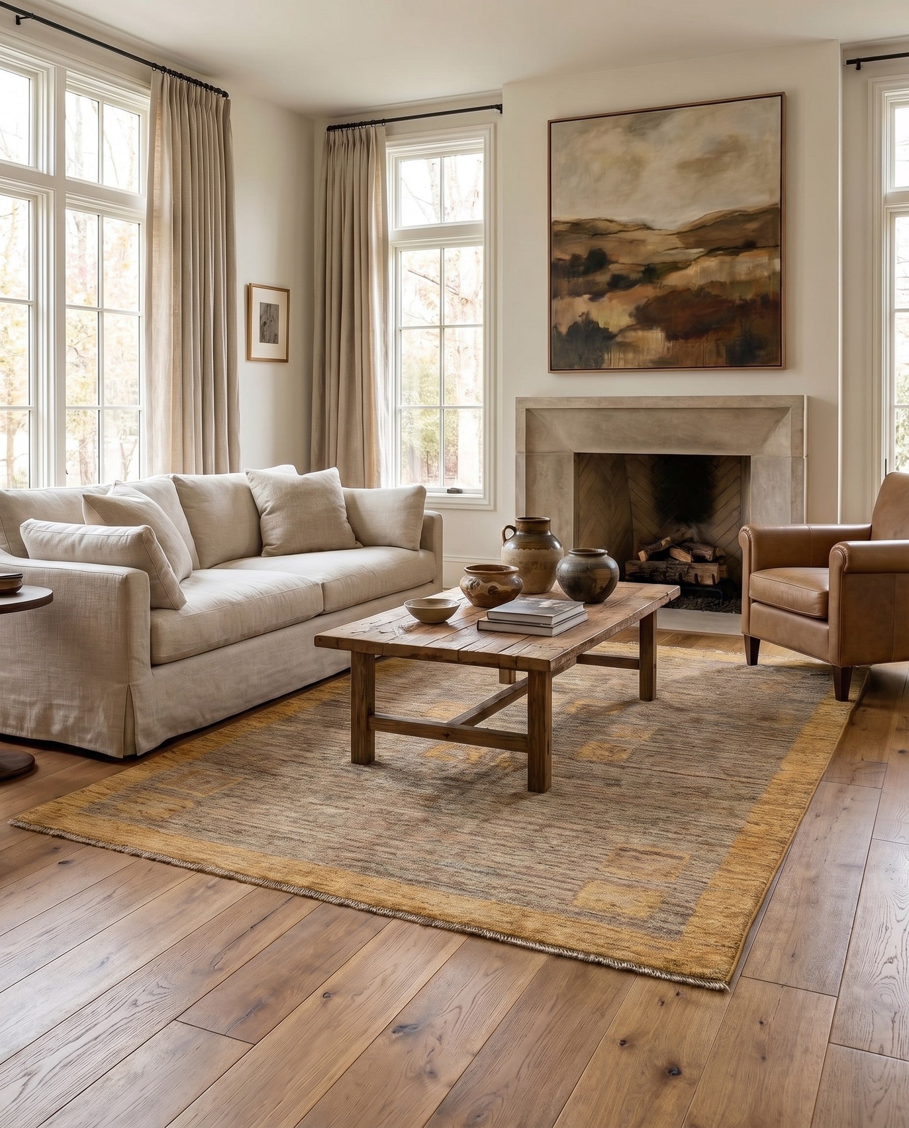 5' x 6' 7 Hand Knotted Modern Ziegler Rug
