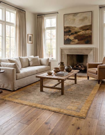 5' x 6' 7 Hand Knotted Modern Ziegler Rug