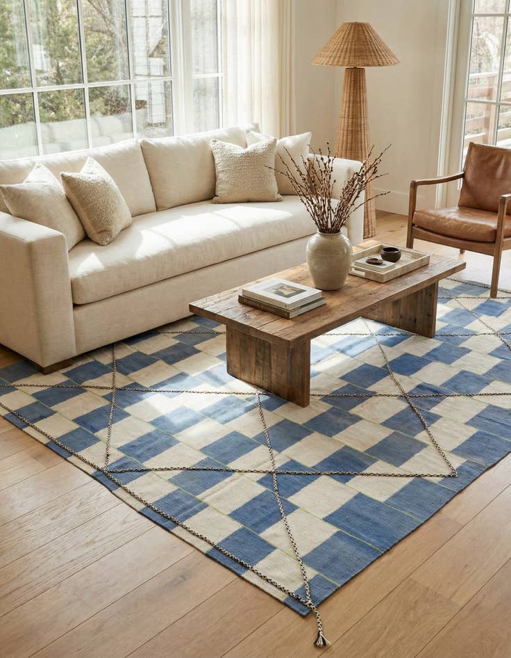 Detail image of 8' 5 x 10'  Hand Woven Kilim Modern Wool Rug