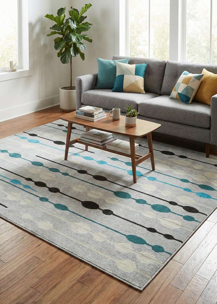 6' x 9' Easy-Clean Modern Indoor / Outdoor Rug