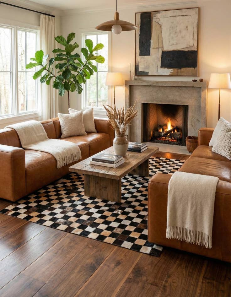 Detail image of 5' x 7' 10 Cowhide Rug