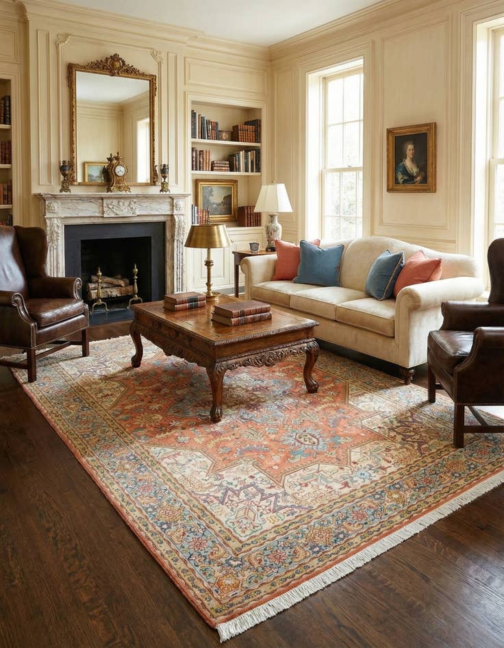 Detail image of  4' 10 x 6' 8  Hand Knotted Tabriz Persian Rug