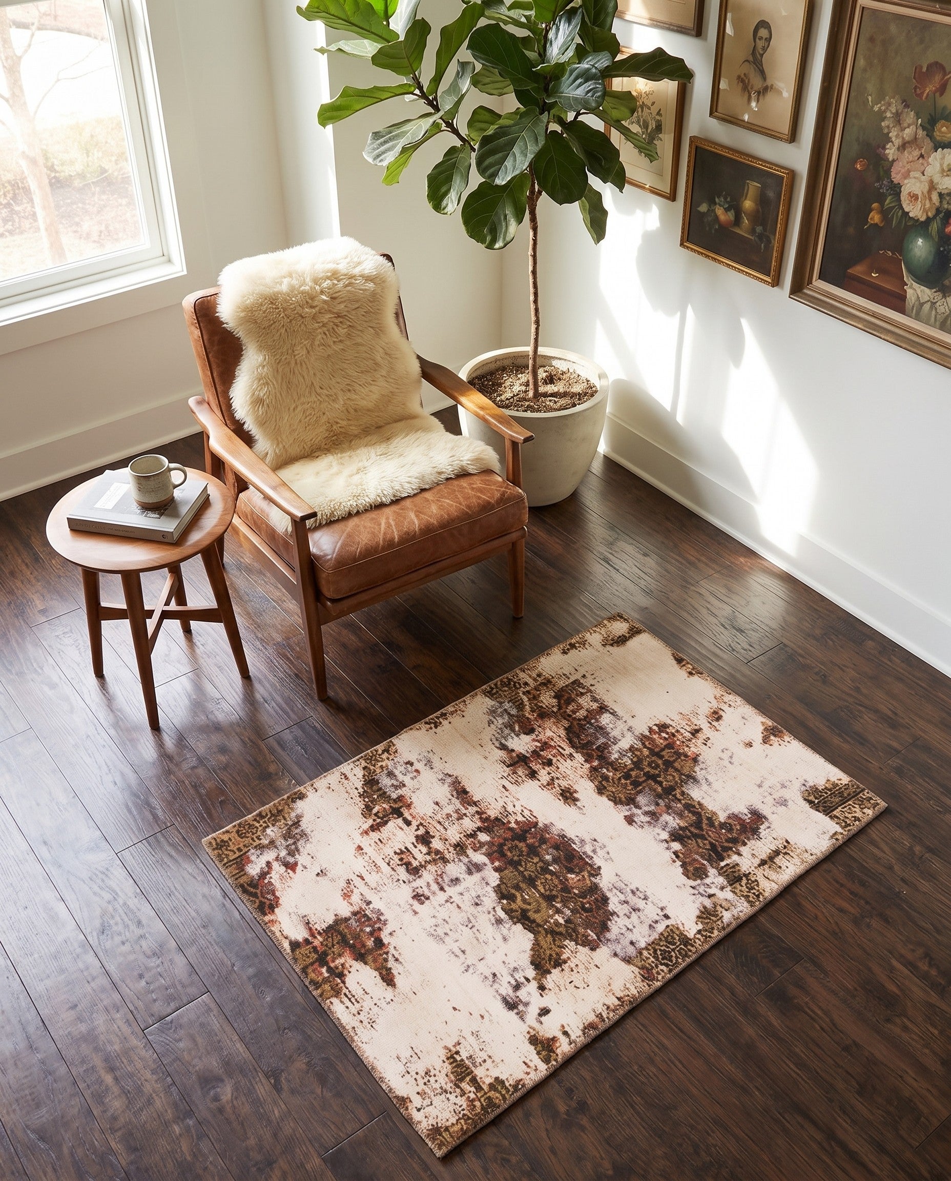 3' x 5' 4 Hand Knotted Ultra Vintage Persian Wool Rug
