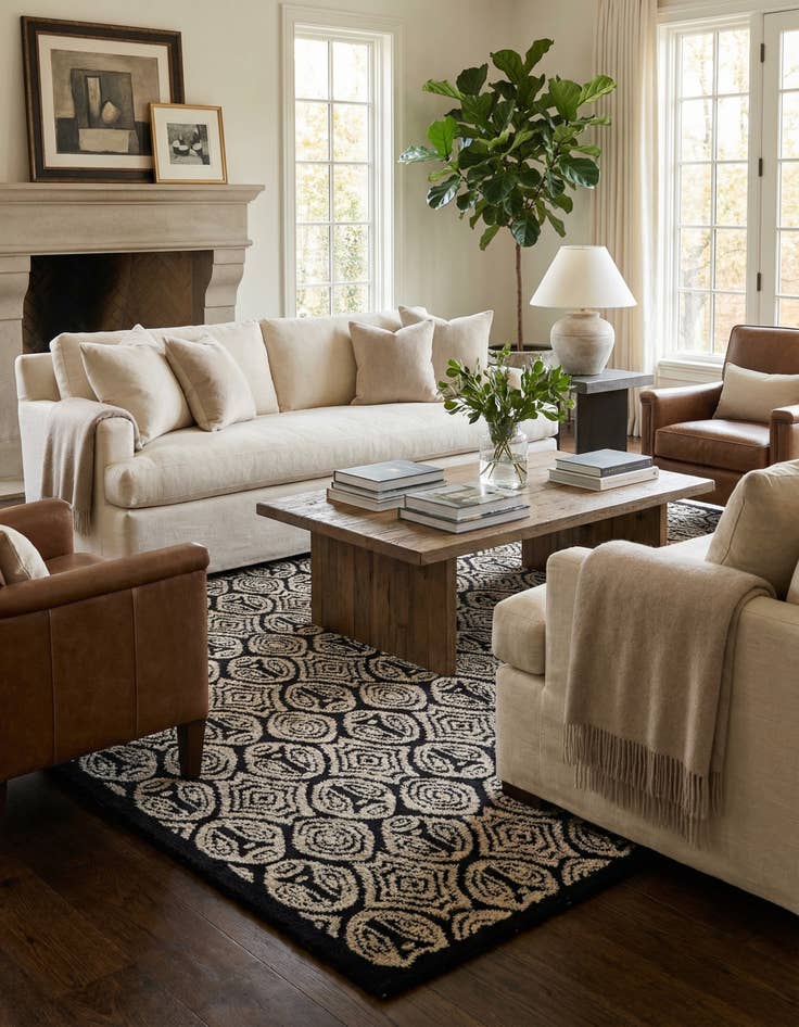 Detail image of  8' 2 x 10' 4  Hand Knotted Darya Wool Rug