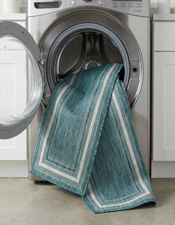 Detail image of  2' x 8'  Washable Border Indoor / Outdoor Runner Rug