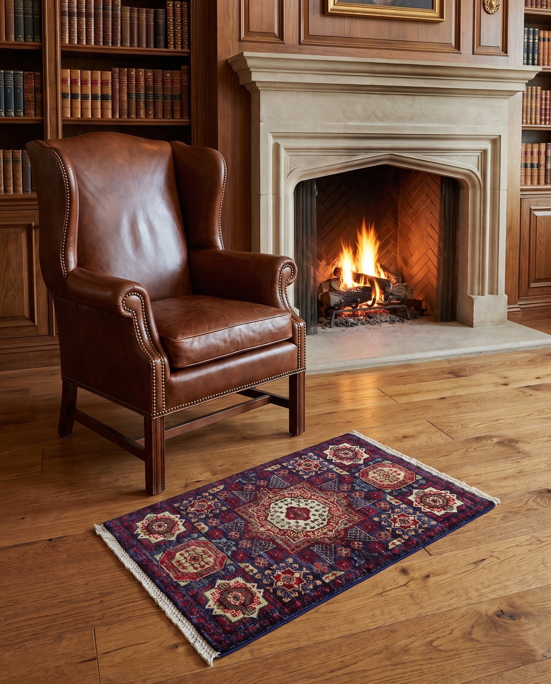 2' x 3' Hand Knotted Mamluk Ziegler Rug