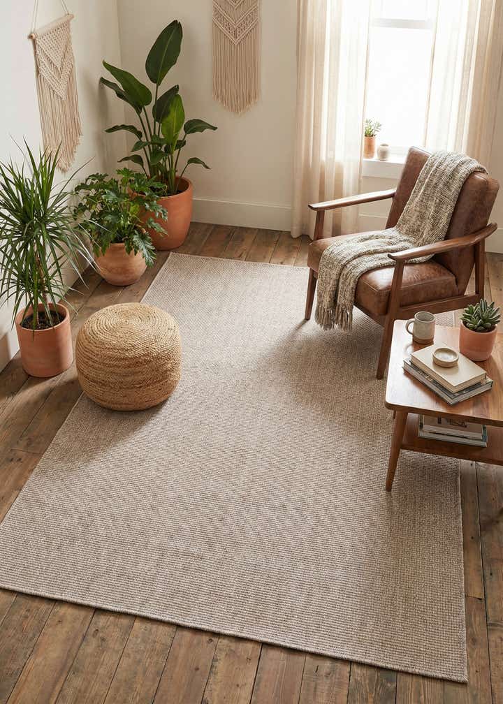 5' 3 x 8' Easy-Clean Solid Indoor / Outdoor Rug