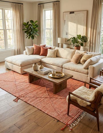 6' 3 x 10' 6 Hand Knotted Moroccan Wool Rug
