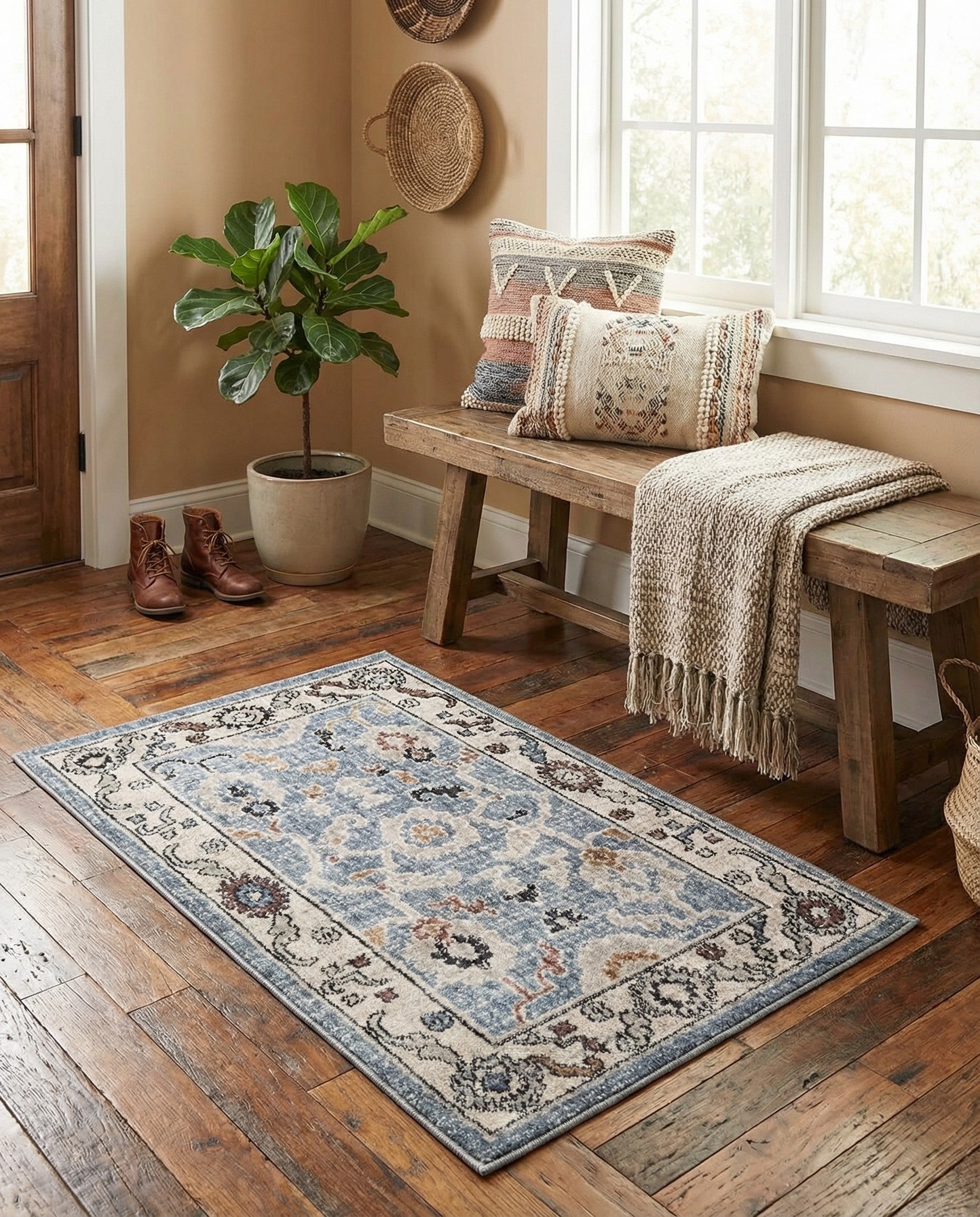 Harbor Blue 2' x 3' Eco Traditional Rug | Rugs.com