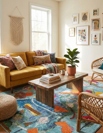 5' 3 x 8' Washable Vivid Rug