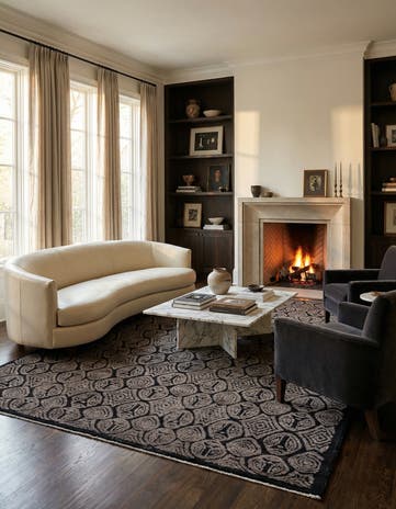 9' 6 x 13' 6 Hand Knotted Darya Wool Rug