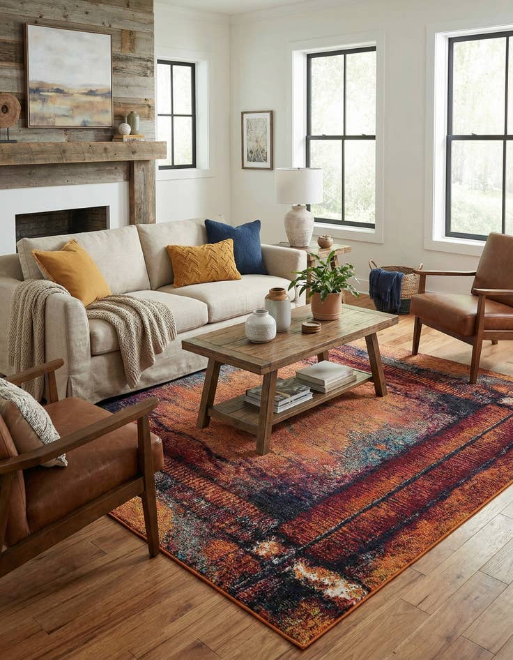 Detail image of 7' 10 x 7' 10  Washable Casablanca Square Rug