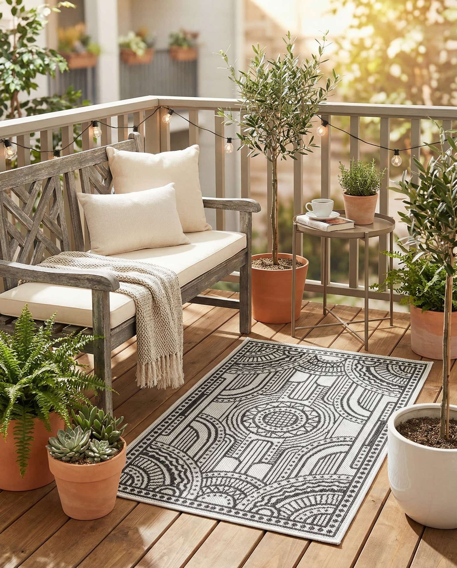 2' x 3' 1 Easy-Clean Traditional Indoor / Outdoor Rug