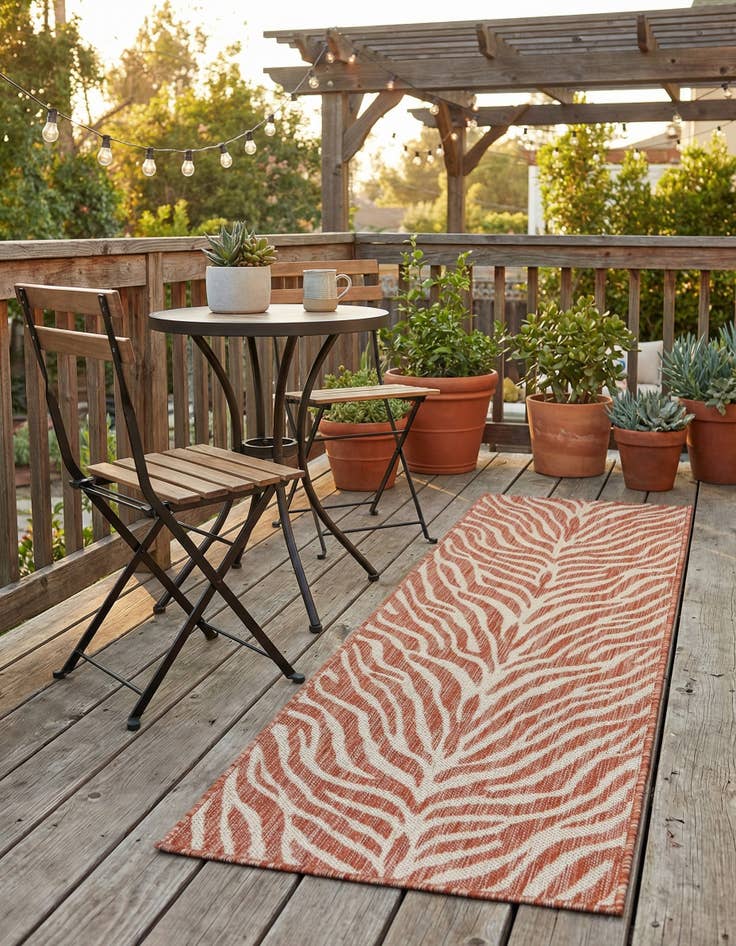 Detail image of  2' x 6'  Washable Safari Indoor / Outdoor Runner Rug