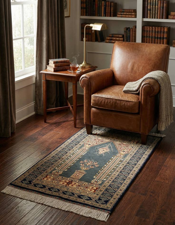 Detail image of  2' 7 x 4' 8  Hand Knotted Bokhara Oriental Wool Rug