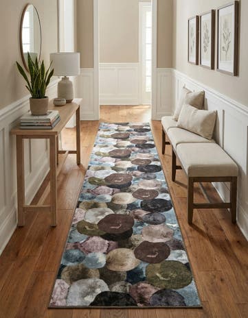 Multi Gray Medina Runner Rug