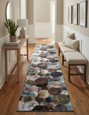 Multi Gray Medina Runner Rug