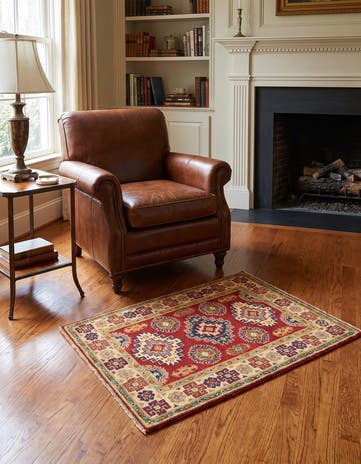 2' 6 x 3' 10 Hand Knotted Kazak Rug