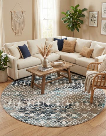 10' x 10' Moroccan Trellis Round Rug
