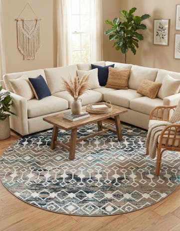 10' x 10' Moroccan Trellis Round Rug