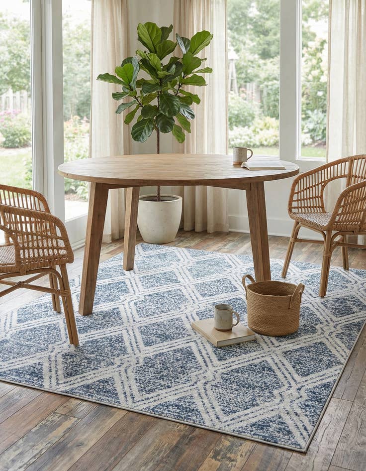 Detail image of 5' 3 x 5' 3 Kamala Washable Square Rug