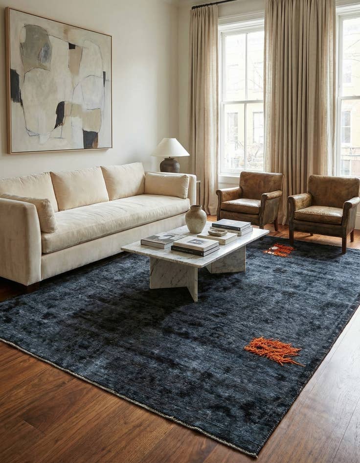 Detail image of 7' 6 x 10' 2 Hand Knotted Ultra Vintage Persian Wool Rug