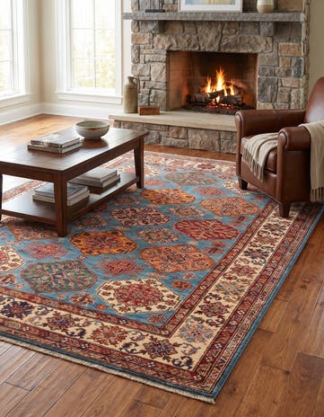 5' x 6' 9 Hand Knotted Kazak Rug