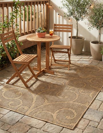 4' x 6' Easy-Clean Botanical Indoor / Outdoor Rug
