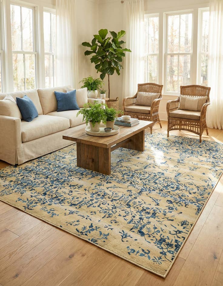 Detail image of 10' x 12' 2 Easy-Clean Botanical Indoor / Outdoor Rug