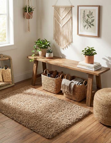 2' x 3' Solid Shag Rug